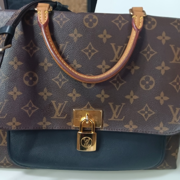 Louis Vuitton Marignan Monogram Canvas Grained Leather Bag ✨ PRISTINE CONDITION - Picture 4 of 16